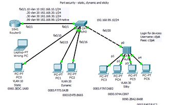 17. Port security on access layer switchport